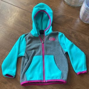 Girls North Face fleece zip up jacket